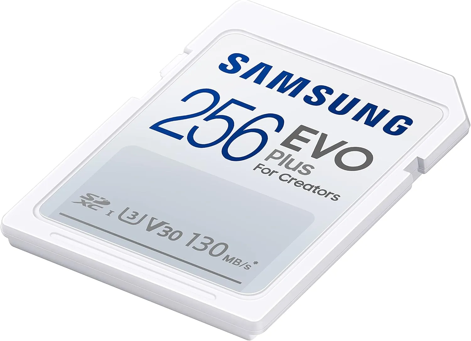 SAMSUNG EVO Plus Full Size 256GB SDXC Card 130MB/s Full HD & 4K UHD, UHS-I, U3, V30 (MB-SC256K/AM)
