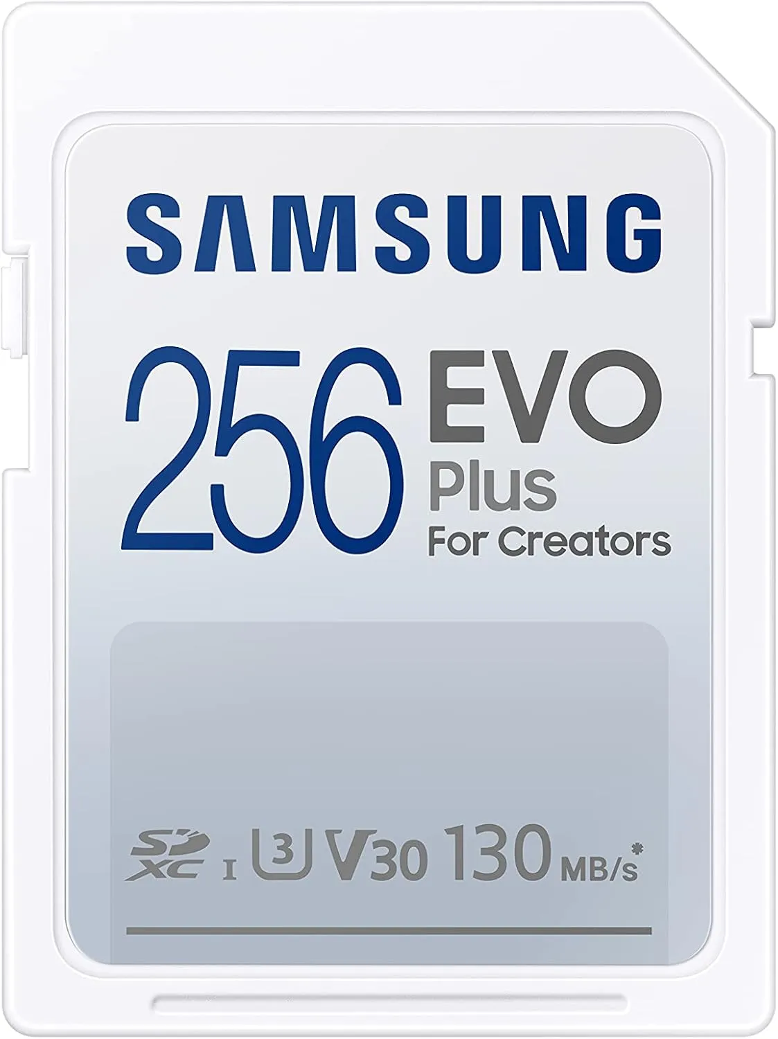 SAMSUNG EVO Plus Full Size 256GB SDXC Card 130MB/s Full HD & 4K UHD, UHS-I, U3, V30 (MB-SC256K/AM)