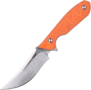 Sanrenmu Fixed Blade Knife with Sheath G10 Handle Full Tang 8Cr13Mov 3.74" Blade for EDC Outdoor Survival Camping SRM-S755 (Orange)