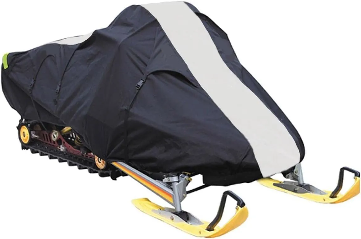 SBU 600D Snowmobile Travel and Storage Cover Compatible for 2004-2010 Model Year Polaris Trail RMK Sleds. Slush and Mud Protection