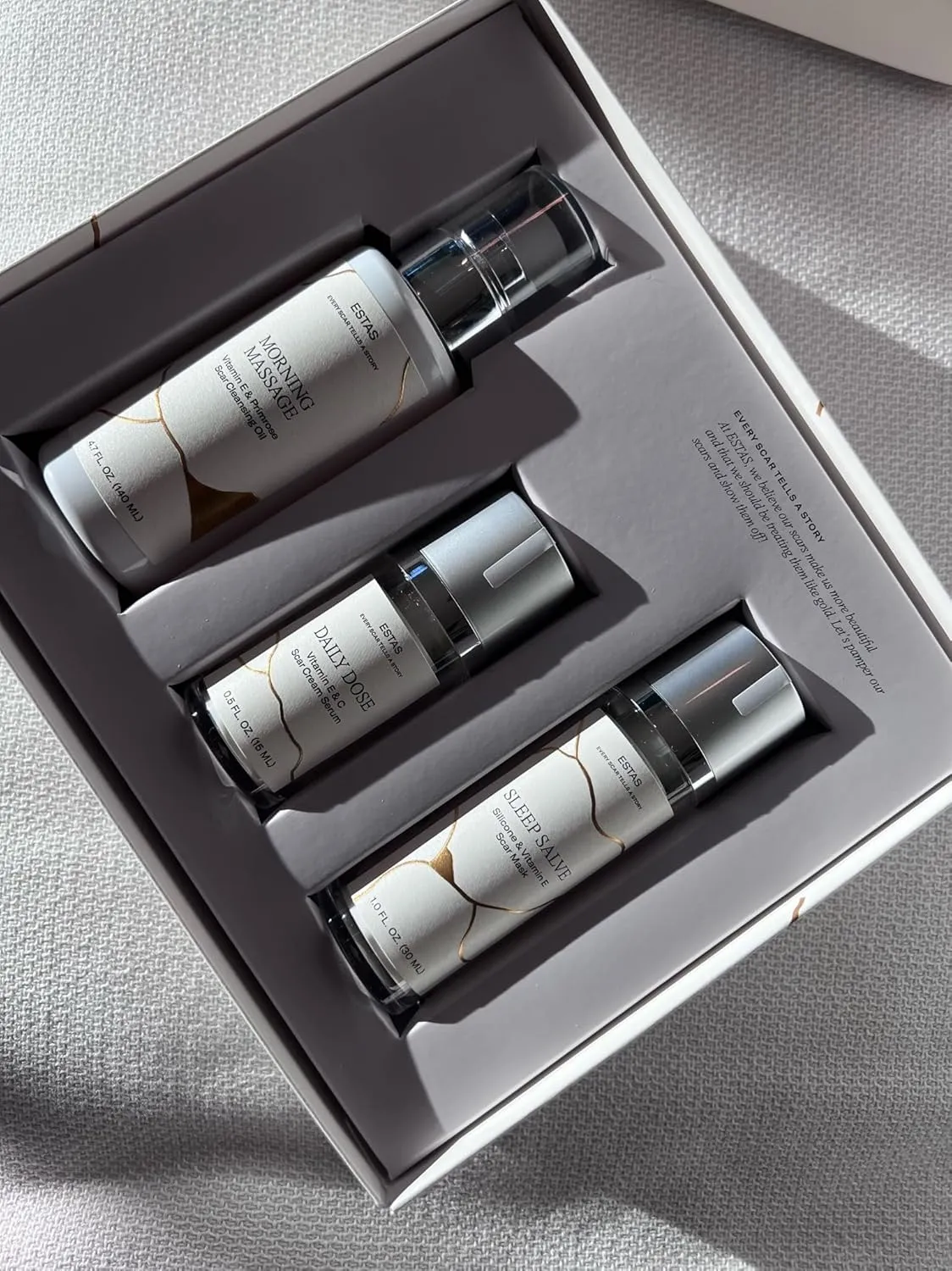 Scar Cream Treatment - Essentials Value Set for Face and Body, Effective for Surgical, Burn, C-Section & Acne Scars, w/Vitamin E   Vitamin C, Vegan   Cruelty Free, 3-Product Kit