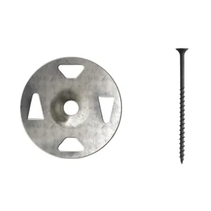 Schluter Kerdi-Board Screws and Washer Set - Fastens Kerdi-Board to Wood Stud Framing - Includes 100 Coarse Thread Screws and 100 Galvanized Steel Washers – KBZS35GT32Z100
