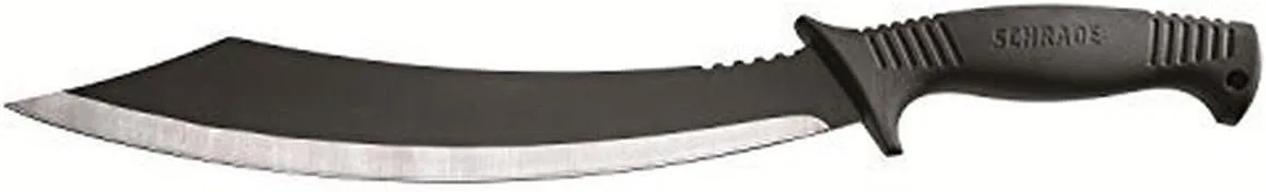 Schrade Delta Class Decimate Parang Full Tang Machete with Stainless Steel Blades and TPR Handles for Outdoor Survival, Camping and Bushcraft