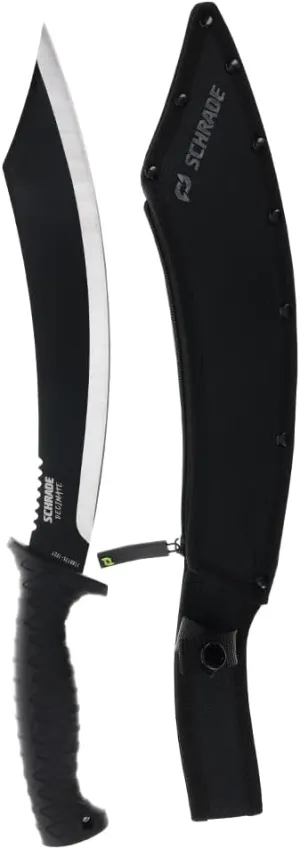 Schrade Delta Class Decimate Parang Full Tang Machete with Stainless Steel Blades and TPR Handles for Outdoor Survival, Camping and Bushcraft