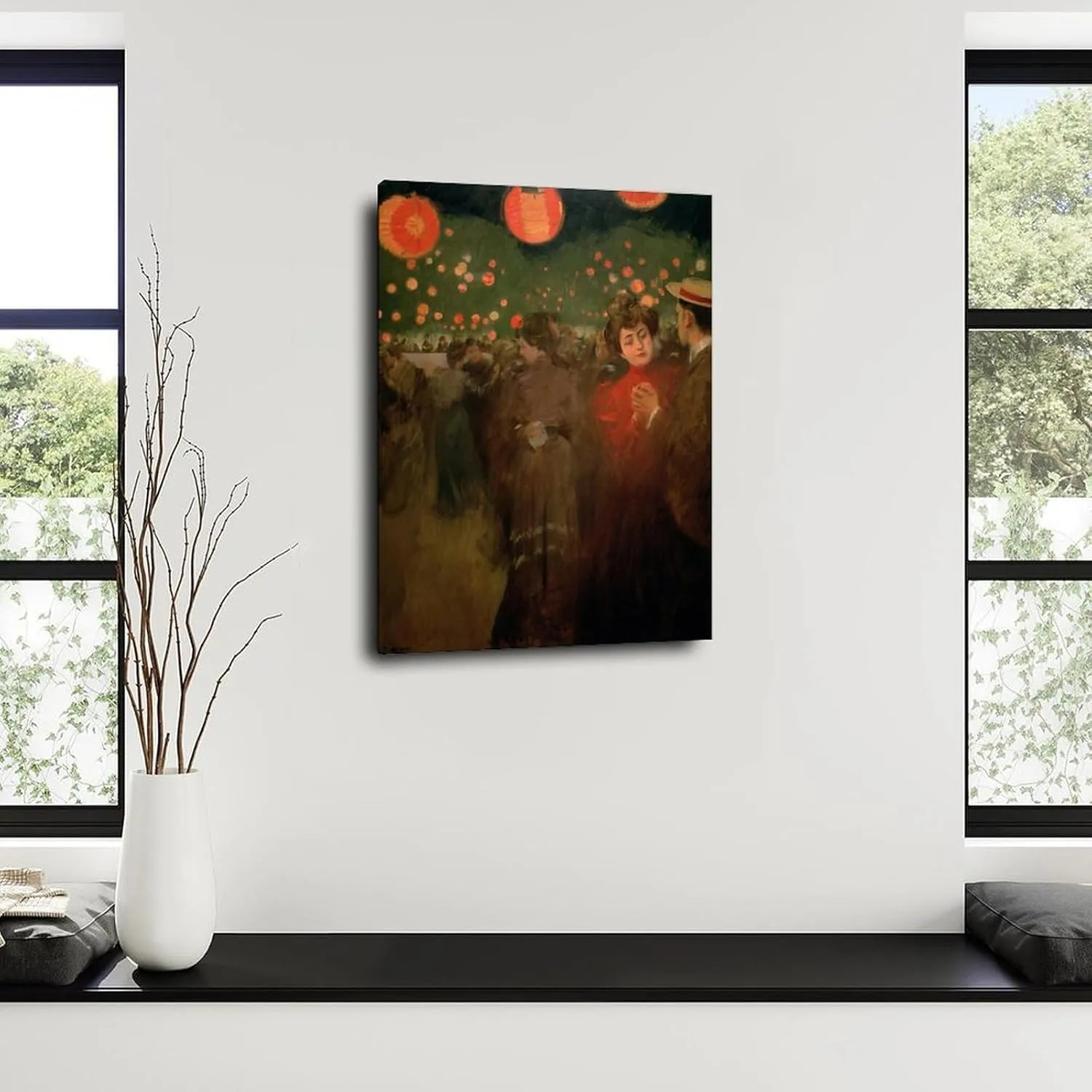 SDFWETGX Die Freiluftparty-The Open-Air Party, Ramon Casas Artwork Poster Portrait Art Poster Canvas Painting Wall Art Poster for Bedroom Living Room Decor 24x36inch(60x90cm)