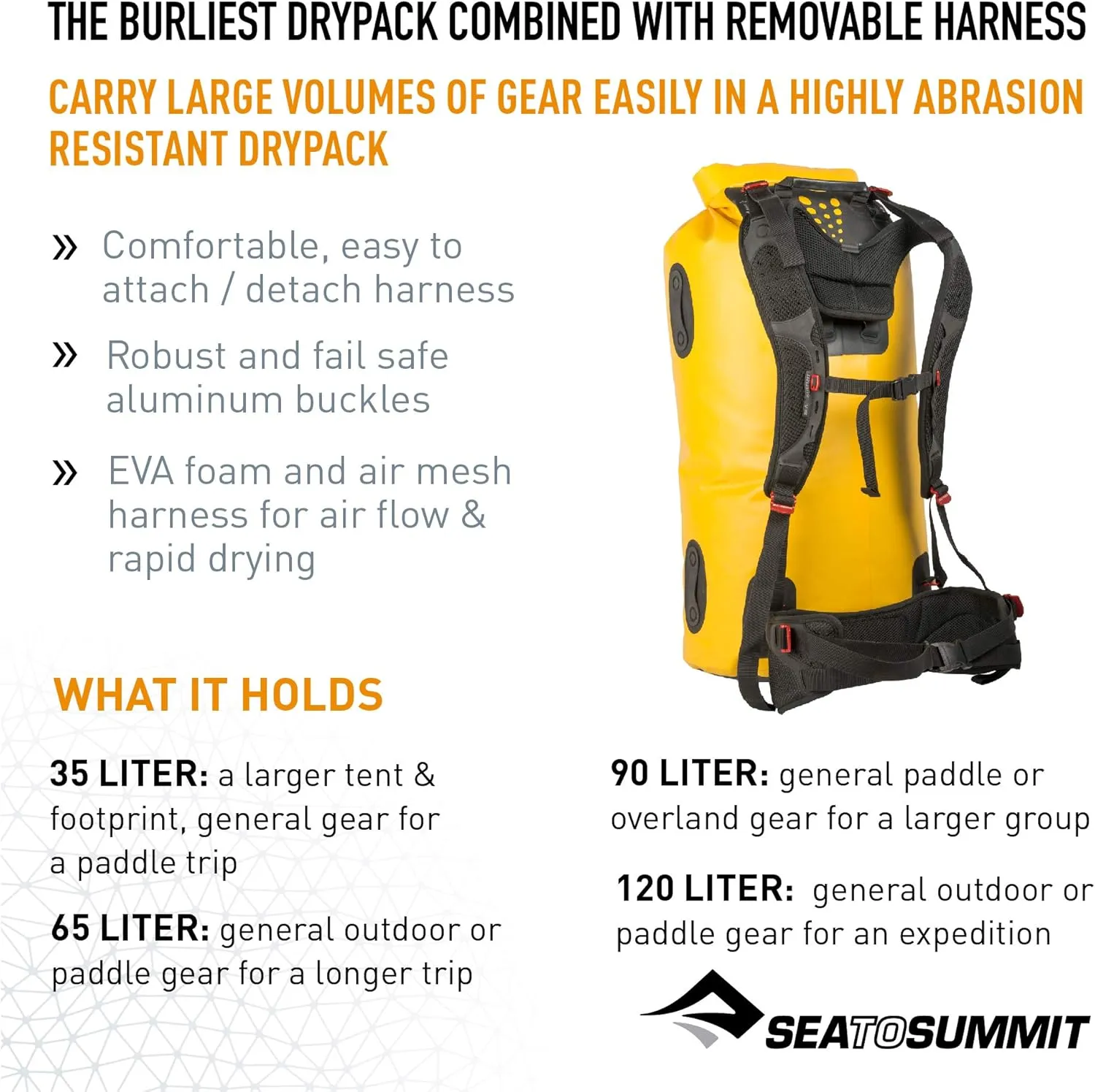 Sea to Summit Hydraulic Dry Pack, Heavy-Duty Backpack