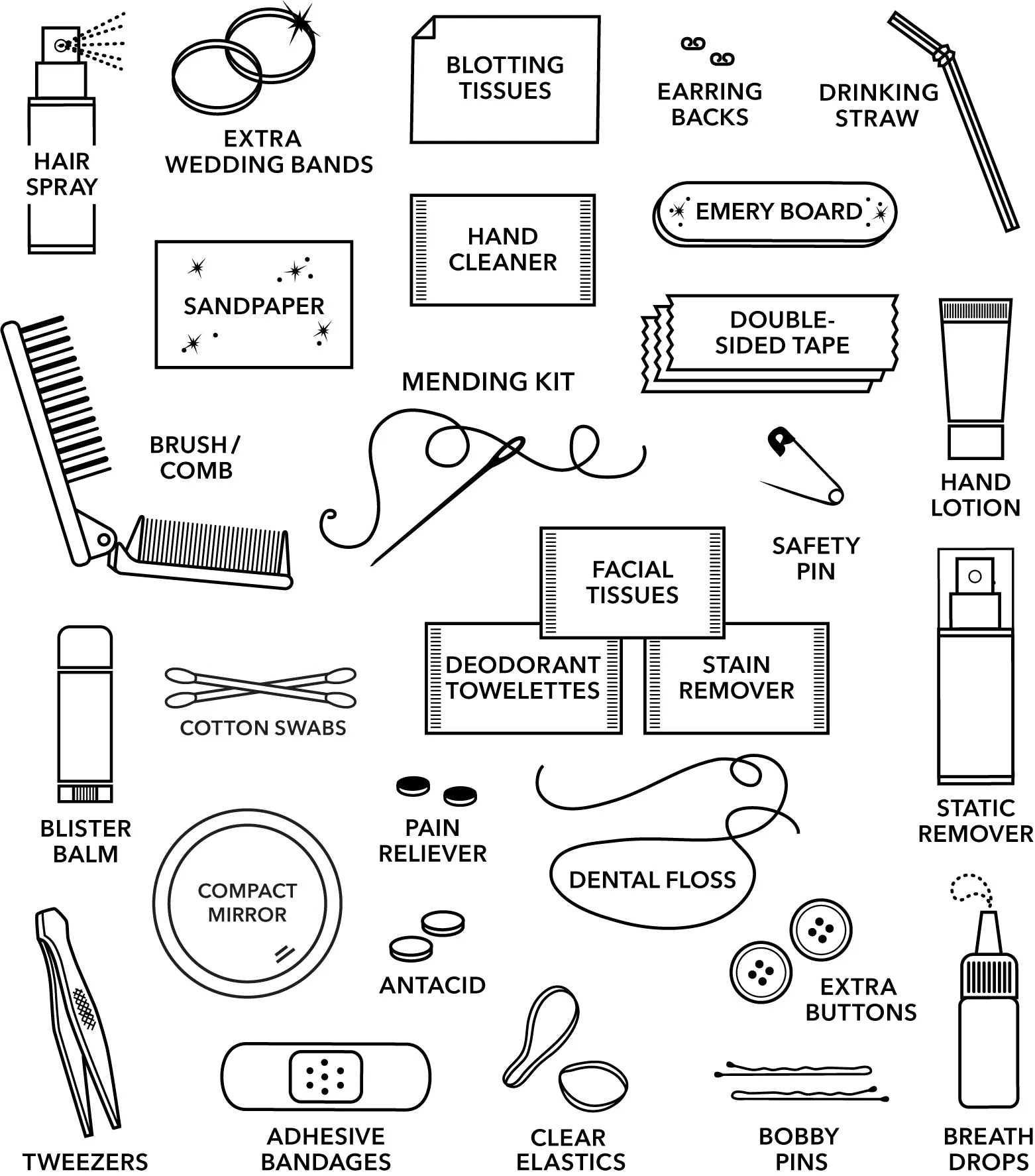 Shemergency Survival Kit for Brides