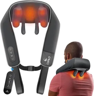 Shiatsu Neck Massager with Heat - 6D Deep Tissue Kneading Massage with Wireless Remote Control,Adjustable Mode and Heat for Muscle Pain Relief on Back Shoulder,Ideal Gift for Women,Men