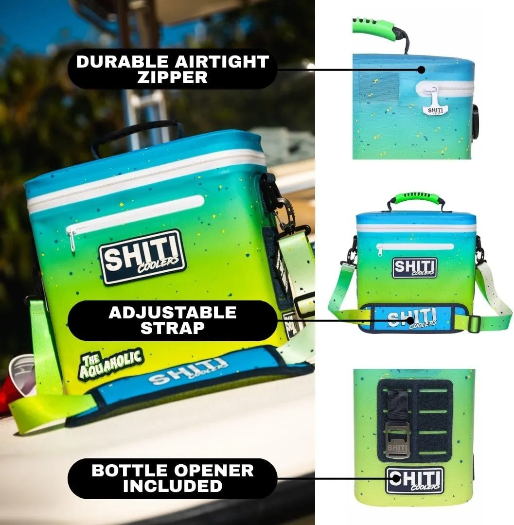 SHITI Coolers Cooler for Camping, Travel, Beach, Soft Lunch Box for Food, Drinks & Ice, Portable, Waterproof 24 Hr Insulated Bag with Shoulder Straps, Customizable