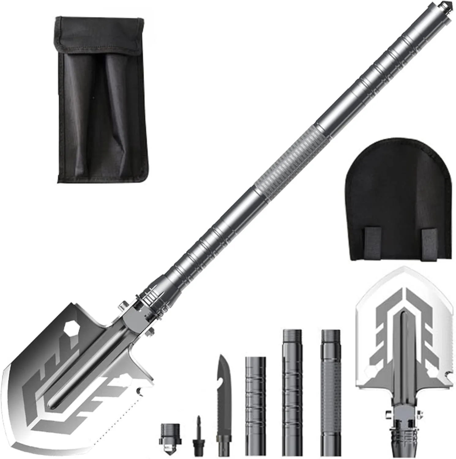 Shovels,YIWENG Folding Camping Shovel Outdoor Multitool Survival Equipment for Hiking Hunting Gardening Emergency
