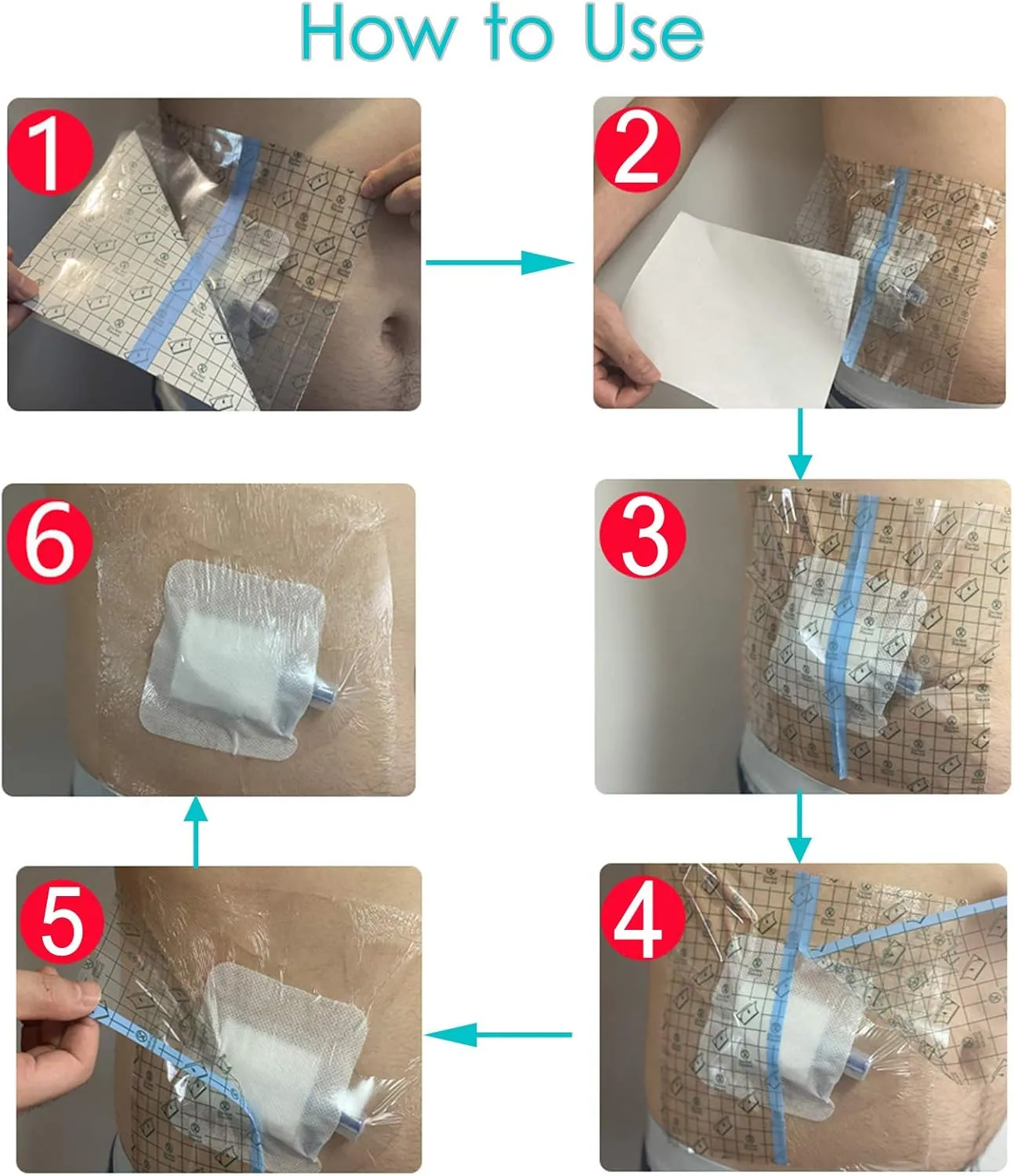 Shower Protector | 10x12 Inch Dialysis Catheter Shower Cover | Large Waterproof Picc Line Chemo Chest Port Wounds Dressing Shields Water Barrier Bandage (Pack of 25)