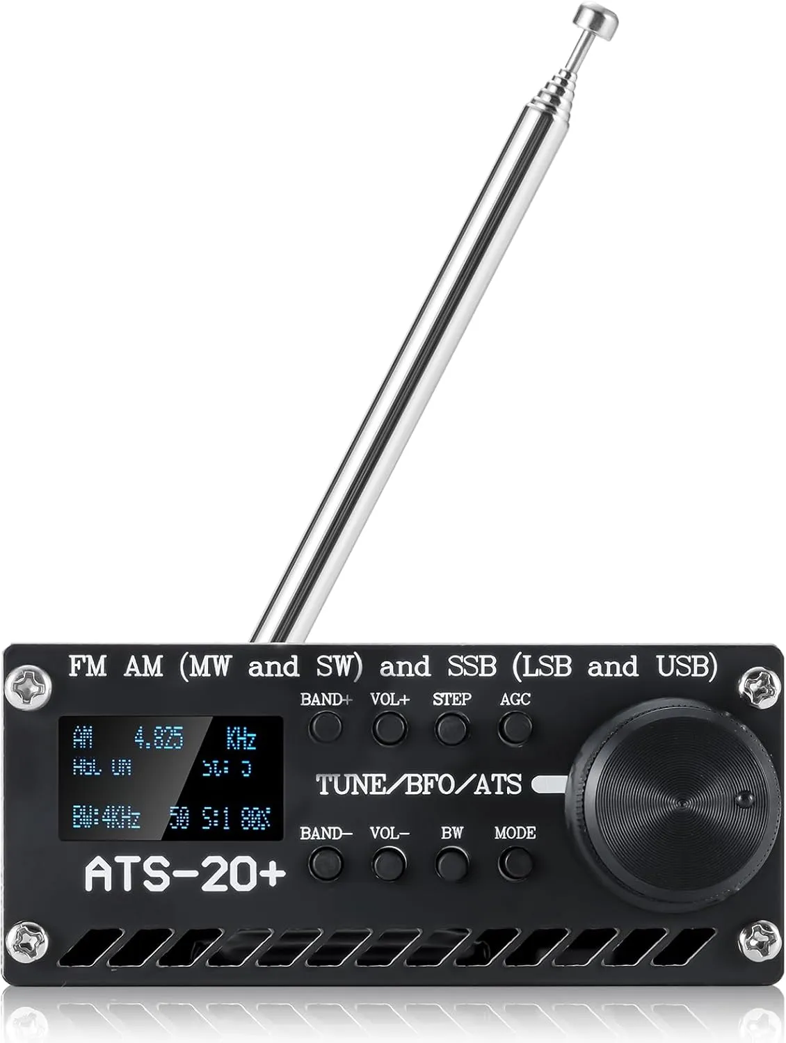 Si4732 ATS-20  Portable Shortwave Radio Receiver, GOOZEEZOO FM AM (MW SW) LW SSB (LSB USB) Full Band Radio Receiver, Big Speaker & Best Reception