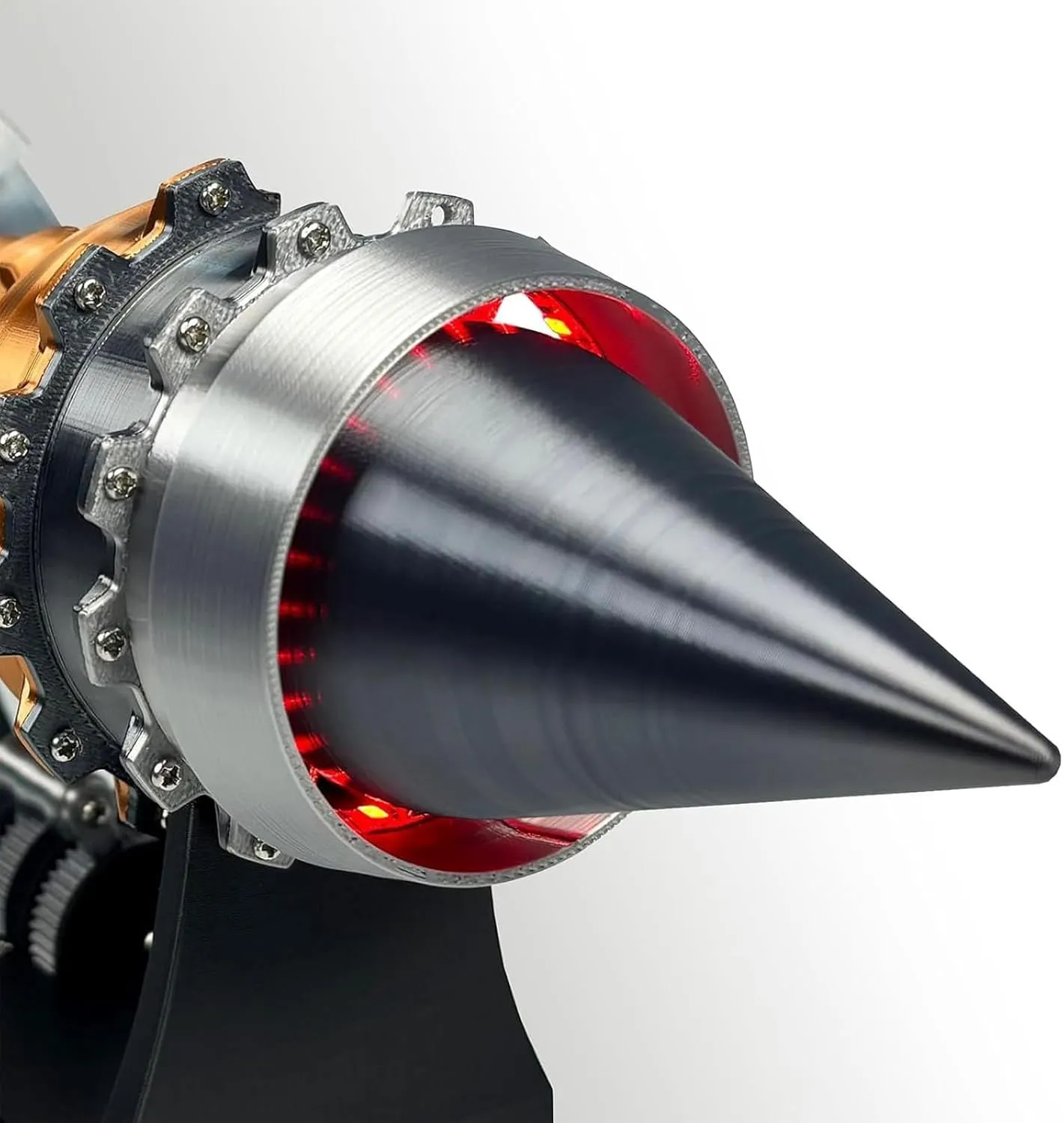 Simulation Aircraft Turbojet Engine Rotatable Model (Blue)