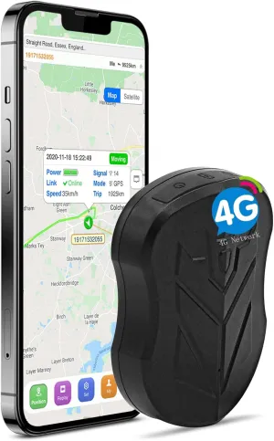 SinoTrack 4G GPS Tracker for Vehicles, ST-905L Strong Battery Anti-Theft GPS Tracker Waterproof Locator Real-Time Location Device for Car Motorcycle Truck Taxi with No Monthly Fee Tracking System