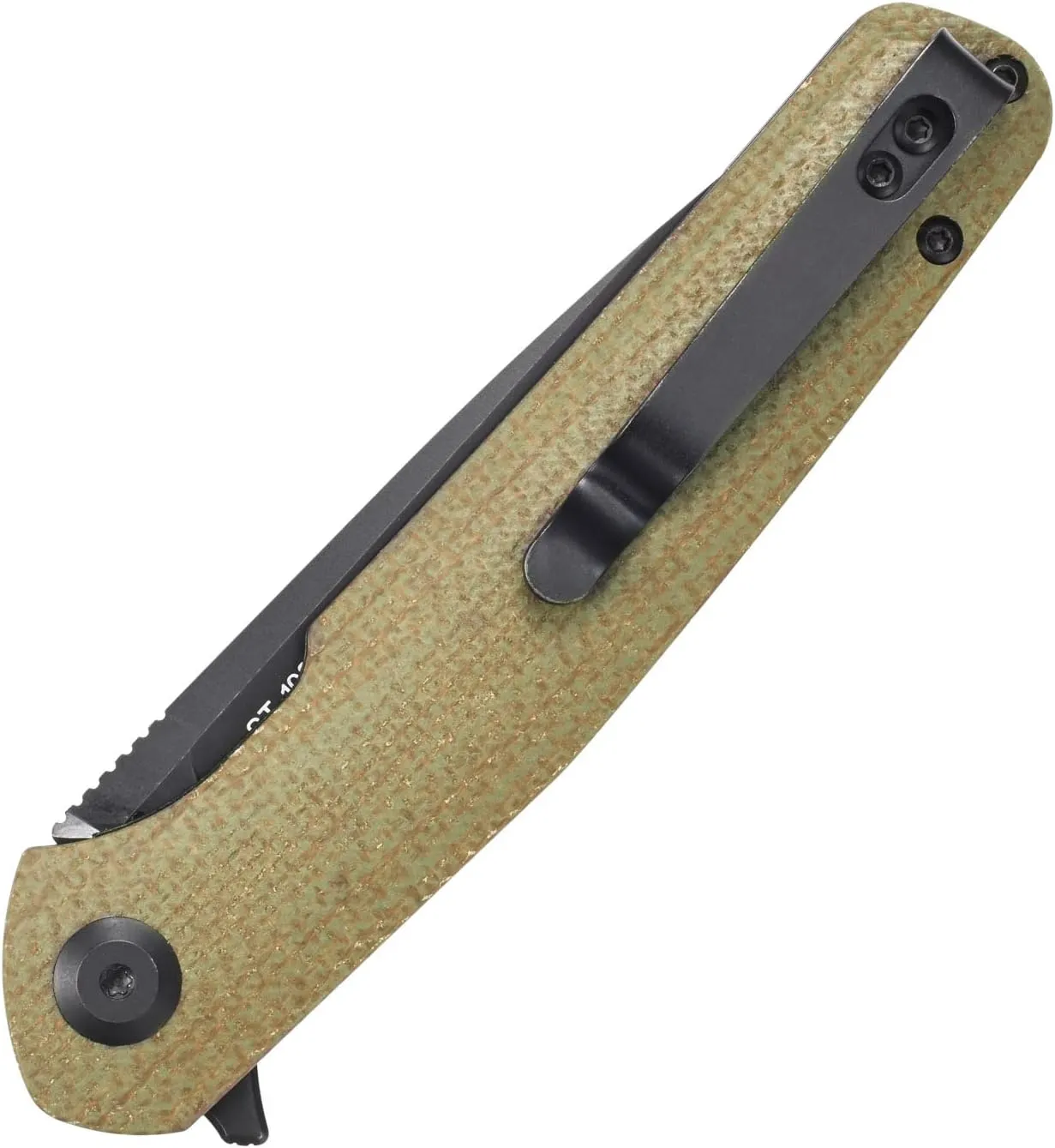 Sitivien ST102 Folding Knife, D2 Steel Blade Micarta Handle EDC Tool Knife for Outdoor, Camping, Hunting, Survival (Green) …