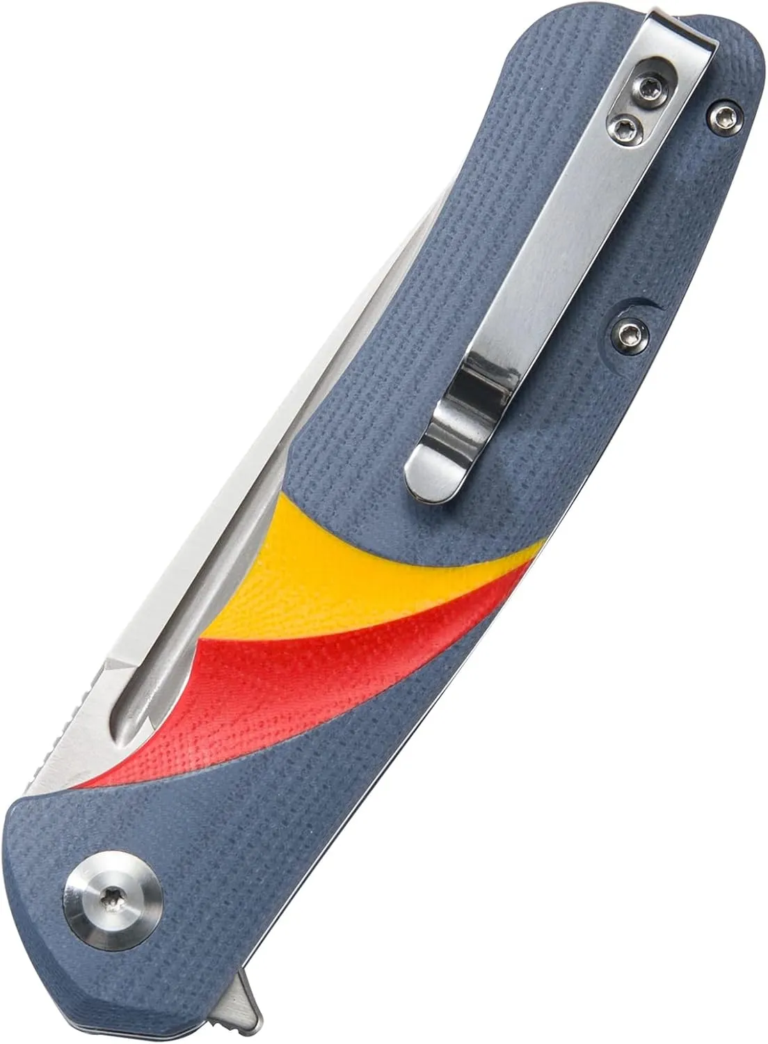 Sitivien ST132 Folding Knife,D2 Steel,G10 Handle EDC Knife with Liner Lock for Outdoor Hiking Camping(Blue)