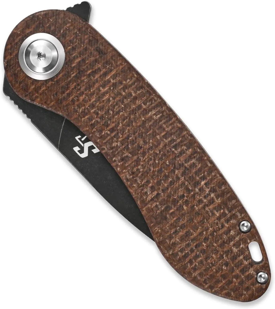 Sitivien ST139 Folding Knife Pocket Knife, Sandvik 14C28N Blade Micarta Handle EDC Tool Knifes for Outdoor Camping,Hiking,Hunting,Survival(Brown)