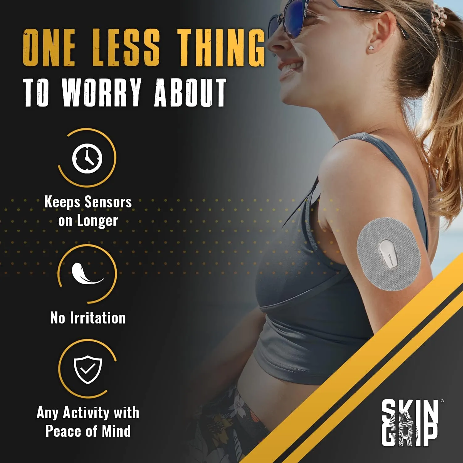 Skin Grip Adhesive Patch Compatible with Dexcom G6 Adhesive Patches Waterproof & Sweatproof with Cutout, Lasts 10-14 Days, Continuous Glucose Monitor Patch, CGM Sensor Cover – 20 Pack, Gemstones Pack