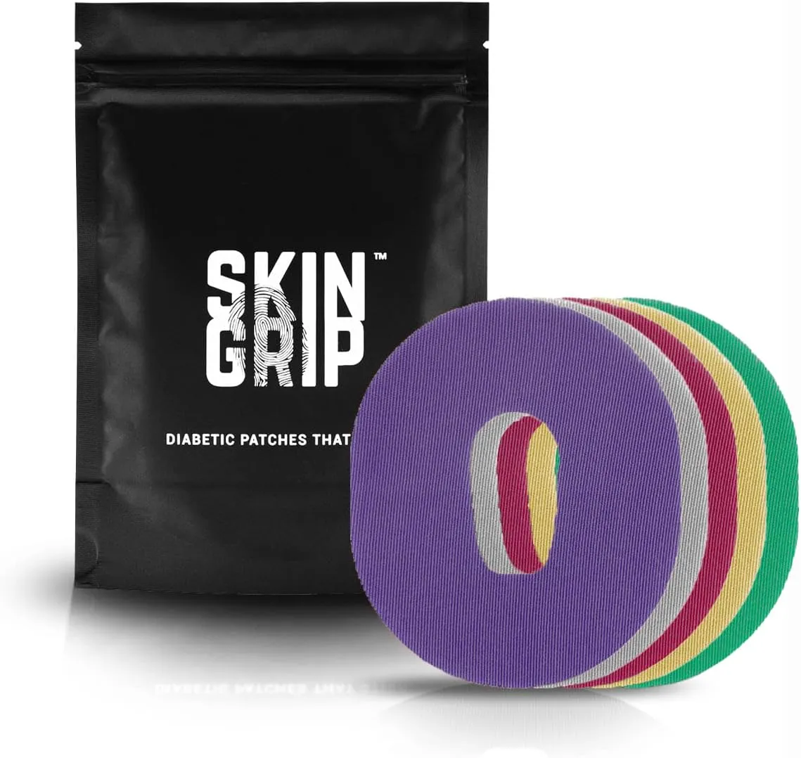 Skin Grip Adhesive Patch Compatible with Dexcom G6 Adhesive Patches Waterproof & Sweatproof with Cutout, Lasts 10-14 Days, Continuous Glucose Monitor Patch, CGM Sensor Cover – 20 Pack, Gemstones Pack