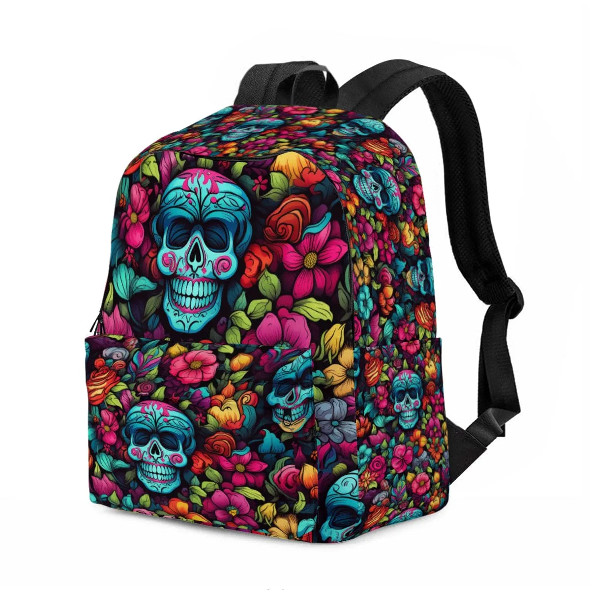 Skulls Flowers Lightweight Backpack