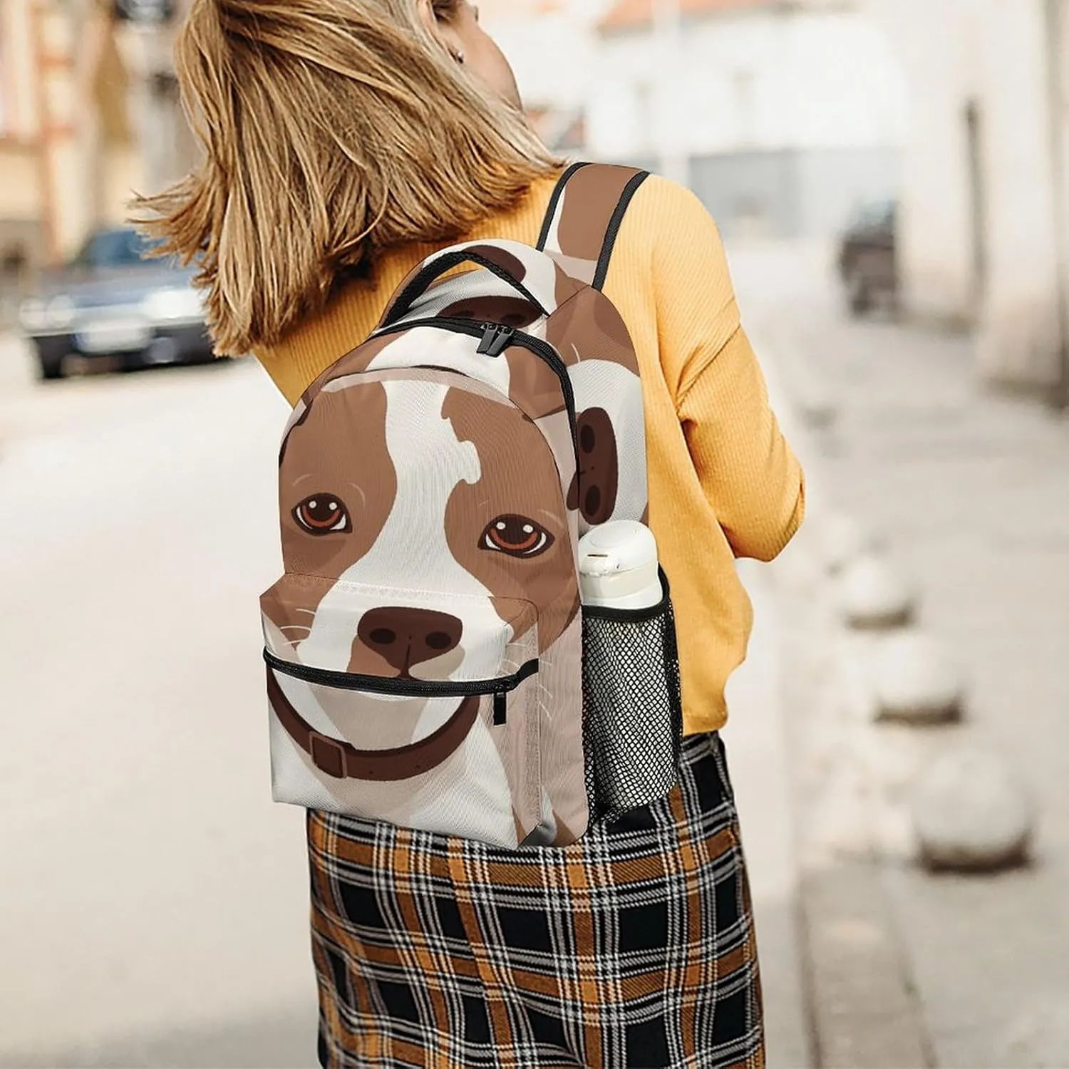 Small Backpacks Personalized Animation Style Dog Printing Travel Bag Lightweight Travel Backpack For Women Men