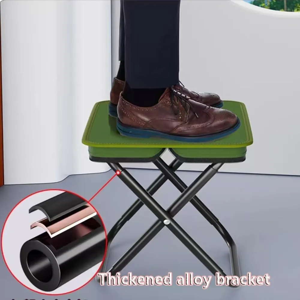 Small Folding Fishing Stool, Portable Foldable Outdoor Camping Stool, Lightweight Seat Compact Step Stool Low Chair for Hiking Picnic Bathroom(Black,Small)