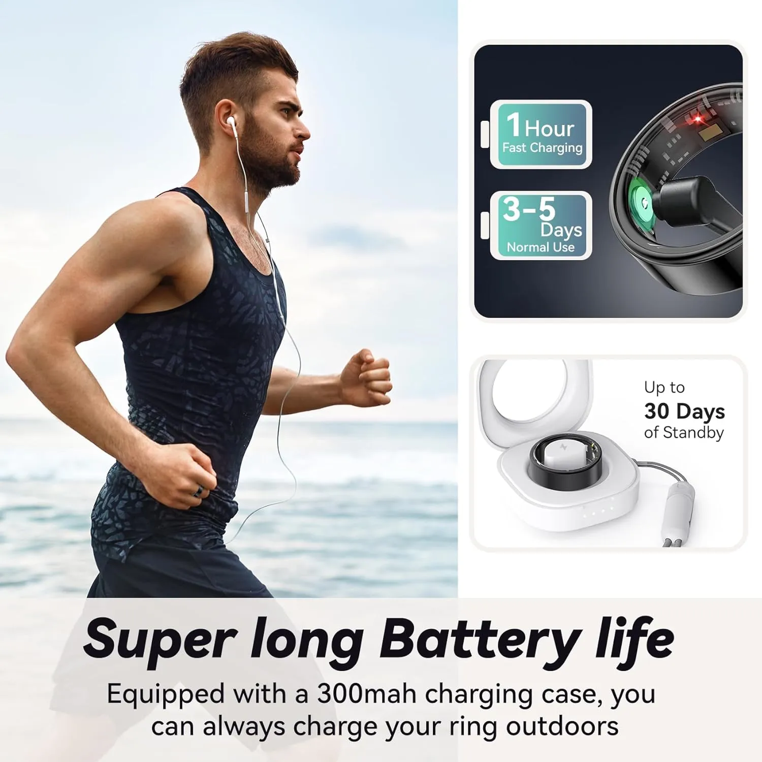 Smart Ring for Women Men, Sleep Tracker Ring with Heart Rate, Blood Oxygen, Fitness Ring for Activity Tracker/Steps/Calories, No Subscription, Waterproof Health Rings,Utra Battery Life