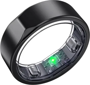 Smart Ring-Size First Before You Buy, No APP Subscription,7-10 Days of Use,Sleep|Activity|Stress|Heart Rate|SPO₂ Tracker, Compatible with iOS and Android (Black, 10)