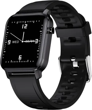 Smart Watch, Bluetooth Fitness Tracker for Men Women, 1.4" Couple Sport Watch with Touch Screen Heart Rate Blood Sleep Tracker Pedometer, IP68 Waterproof Smartwatch for Android iOS Samsung (Black)