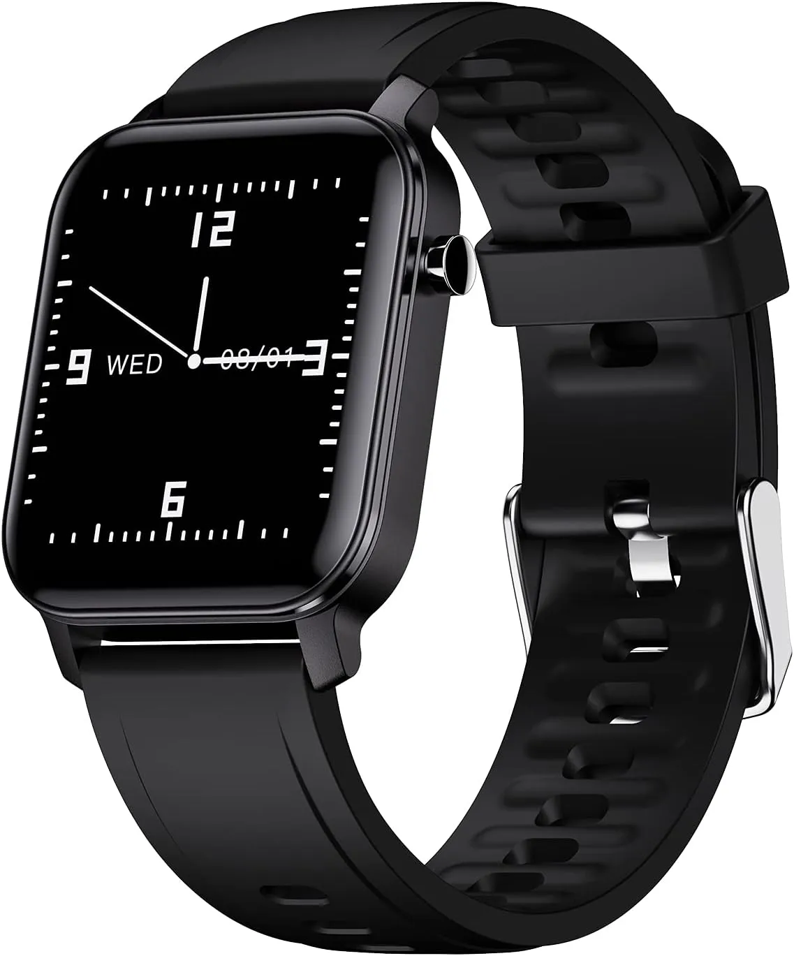 Smart Watch, Bluetooth Fitness Tracker for Men Women, 1.4" Couple Sport Watch with Touch Screen Heart Rate Blood Sleep Tracker Pedometer, IP68 Waterproof Smartwatch for Android iOS Samsung (Black)