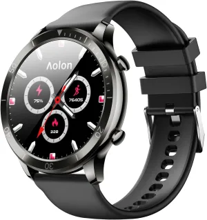 Smart Watch for Men Women (Answer/Make Calls), 1.46" IPS HD Screen, Fitness Tracker, 100  Sport Modes, Blood Oxygen/Sleep/Heart Rate Monitor, IP67 Waterproof, Smartwatch for Android iOS, Black
