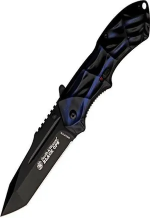 Smith & Wesson Black Ops SWBLOP3TBL 7.7in S.S. Assisted Opening Knife with 3.4in Tanto Point Blade and Aluminum Handle for Tactical, Survival and EDC