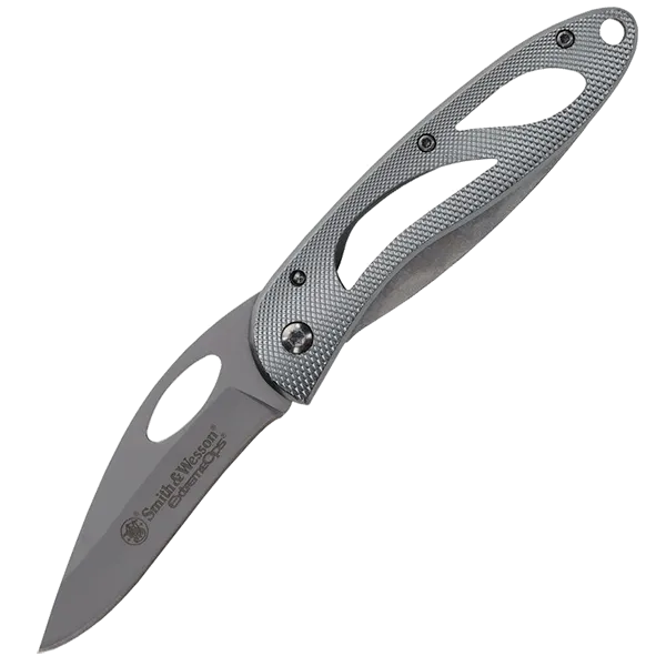 Smith & Wesson Extreme Ops Linerlock 2.88" Blade Stainless Steel Satin SIlver