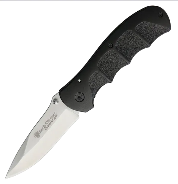 Smith & Wesson Extreme Ops Linerlock 3.5" Satin  Blade Stainless Steel Synthetic Black Handle