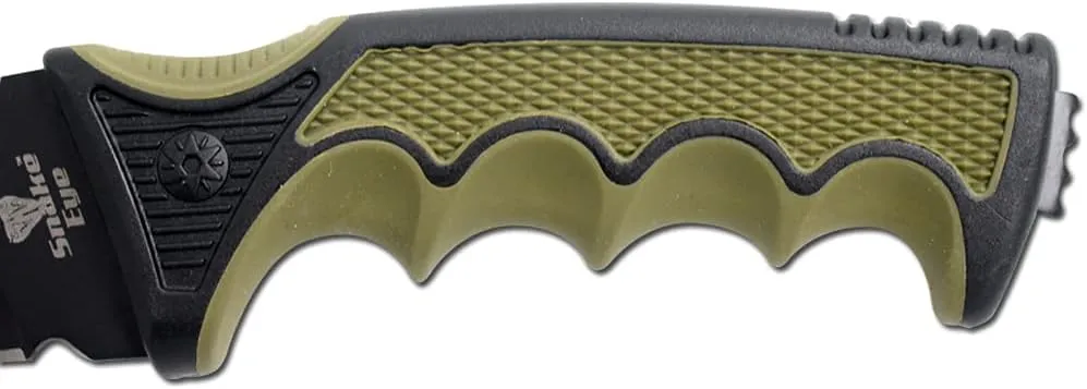 Snake Eye Tactical 9" Hunting Survival Knife Curve Saw Back Blade With Molded Sheath. (GN-2)