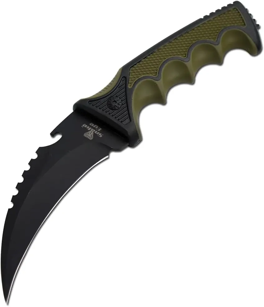 Snake Eye Tactical 9" Hunting Survival Knife Curve Saw Back Blade With Molded Sheath. (GN-2)