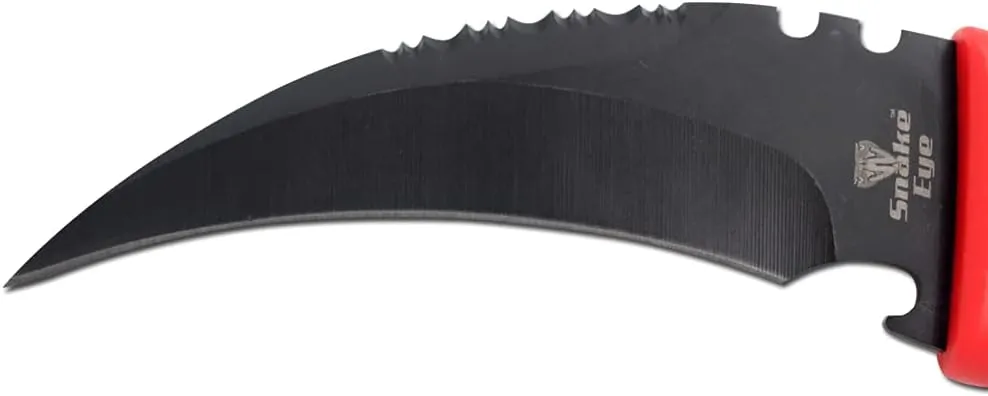 Snake Eye Tactical 9" Hunting Survival Knife Curve Saw Back Blade With Molded Sheath. (RD-1)
