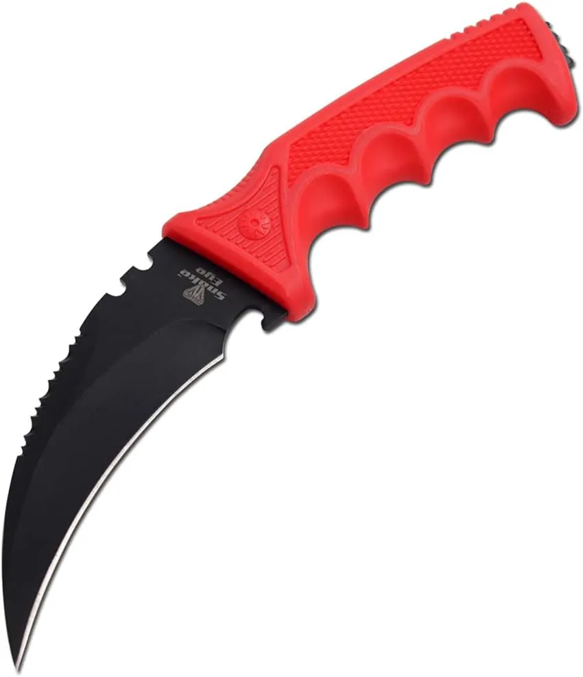 Snake Eye Tactical 9" Hunting Survival Knife Curve Saw Back Blade With Molded Sheath. (RD-1)