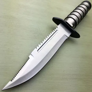 Snake Eye Tactical Fixed Blade Hunting Knife w/Survival Kit & Sheath Camping Fishing Matches Fish Hooks Needles Compass