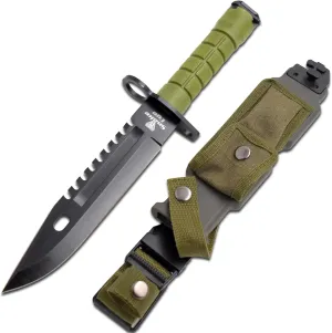 Snake Eye Tactical Fixed Blade Survival Knife, 13-Inch Overall (Green)