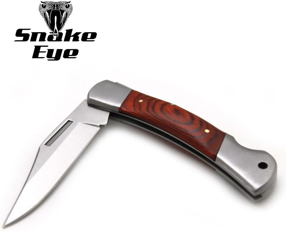 Snake Eye Tactical Lock Back Beautifully Designed Handle Collector Folding Pocket Knife (Medium)