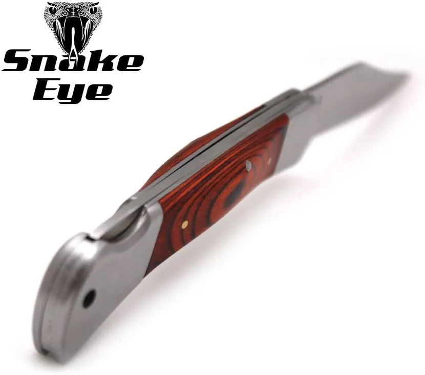 Snake Eye Tactical Lock Back Beautifully Designed Handle Collector Folding Pocket Knife (Medium)