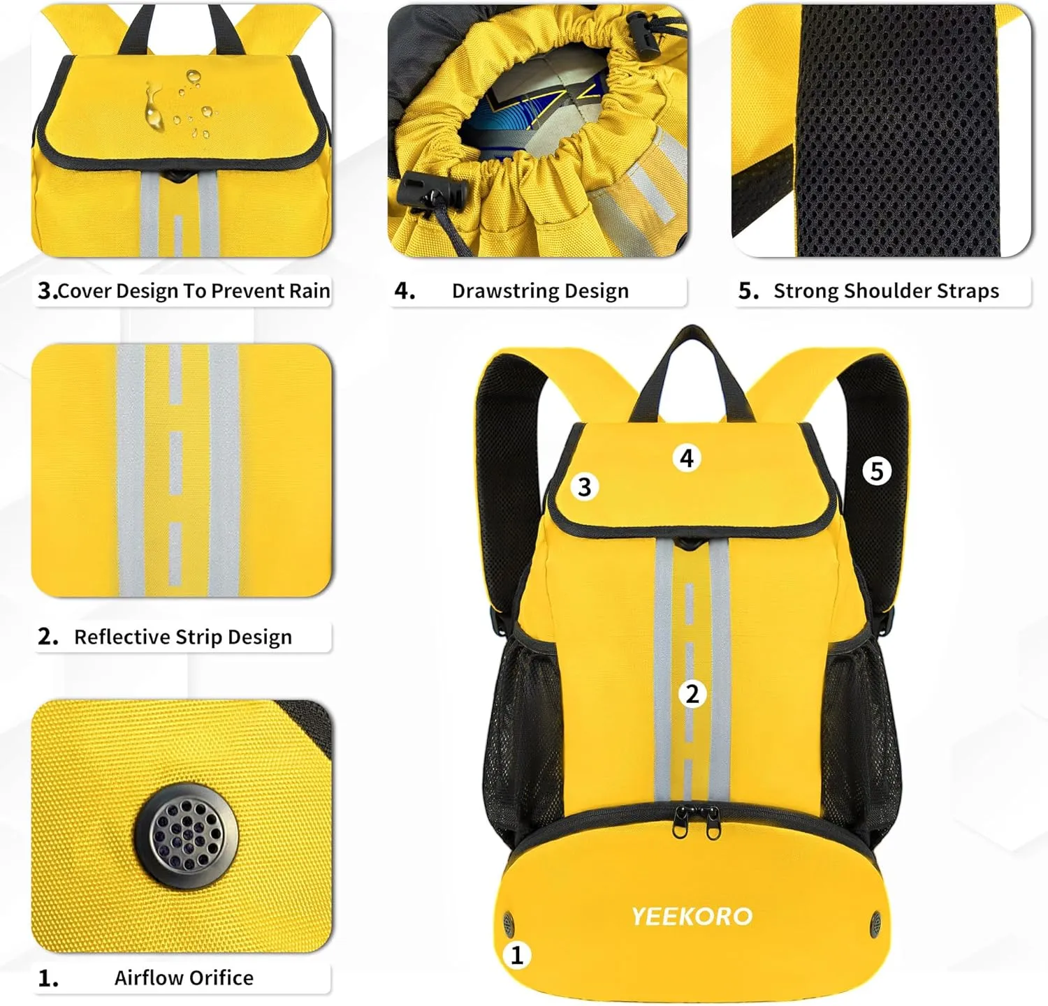 Soccer Backpack Multifunctional Sport Gym Bags with Dry-wet Separate & Shoe Compartment for Basketball Volleyball