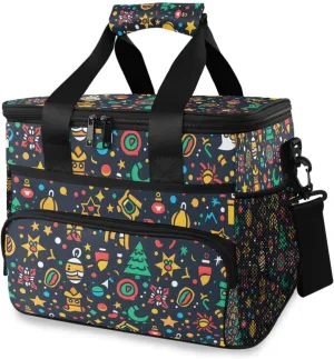 Socks Trees Stars Cooler Bag Insulated Cooler Soft Sided Cooler 24 Can Portable Picnic Bag Large Leakproof Lunch Bag Box for Beach Grocery Camping Travel Car Men Women