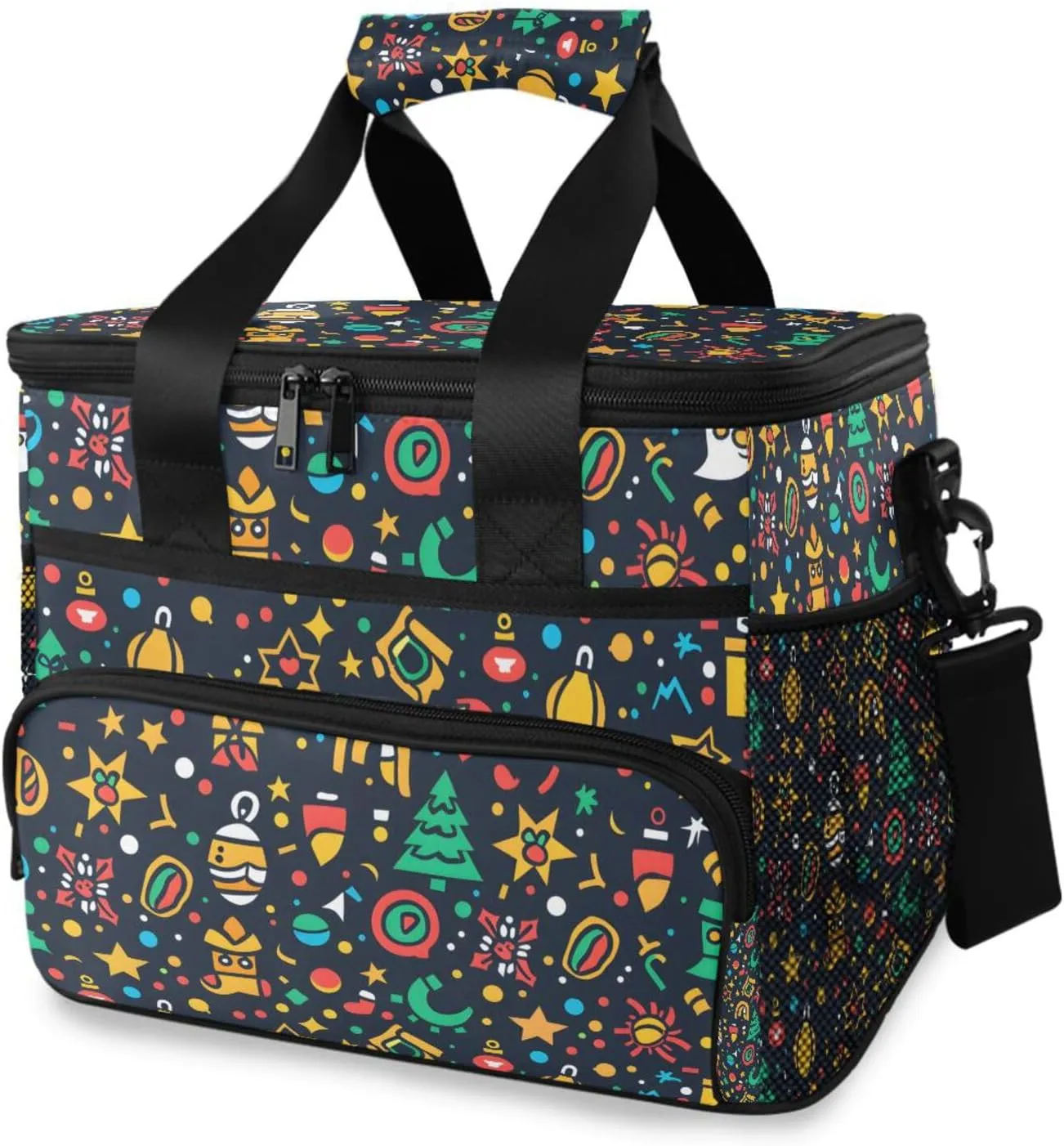 Socks Trees Stars Cooler Bag Insulated Cooler Soft Sided Cooler 24 Can Portable Picnic Bag Large Leakproof Lunch Bag Box for Beach Grocery Camping Travel Car Men Women