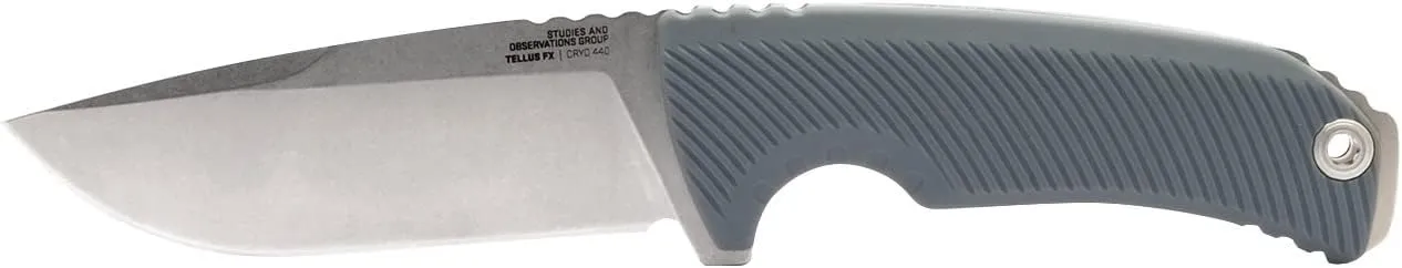 SOG Tellus FX Full-Sized Fixed Blade Knives 4.2" Full-Tang CRYO 440C Steel Blade GRN Handle UMS Compatible Sheath
