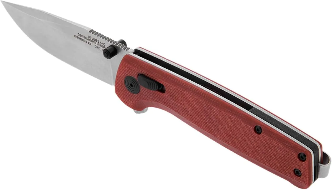 SOG Terminus XR G10 Daily Carry Rugged EDC Ambidextrous Pocket Folding Knives | G10 Handle | Wear-Resistant D2 Steel Blade