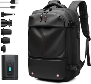 Spacevac Pro Backpack, Ezyvac Vacuum Backpack, 60l Expandable Vacpack Travel Commercial With Pump (Black, with Air Pump)