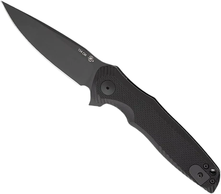 Spartan Blades Field Grade Poros Folding Knife Black G10 Drop Point Black | 3.875 Inches Blade, 5.125 Inches Handle, 9.0 Inches Overall Length | SFBL11BK