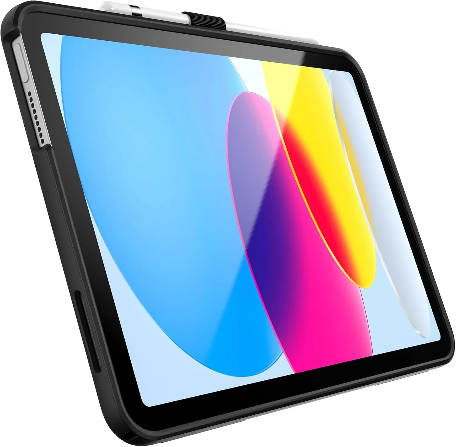 Speck iPad 10.9 Inch Tablet Case and Stand - Scratch Resistant, Drop Protection & Quick Release Kickstand - for iPad 10th Gen 2022 - StandyShell Black/White